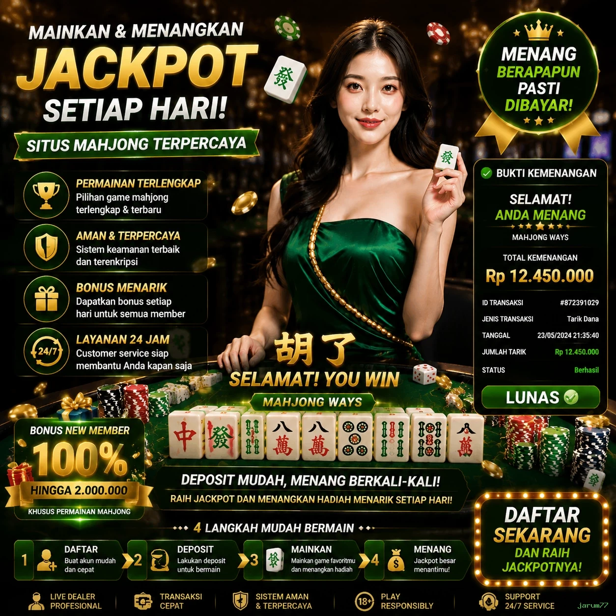 Ikon aplikasi jarum77 resmi
